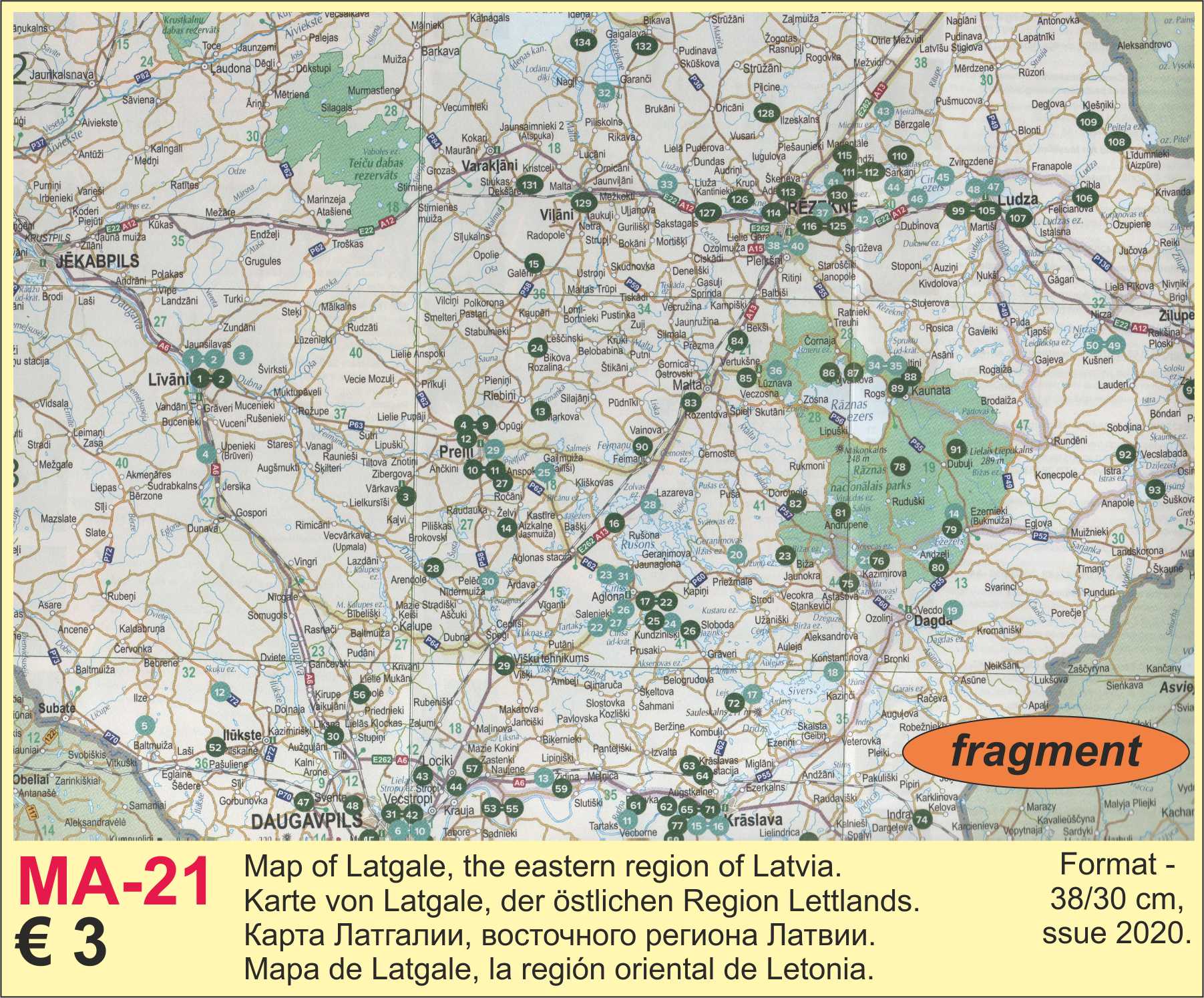 Map Latvia Latgale